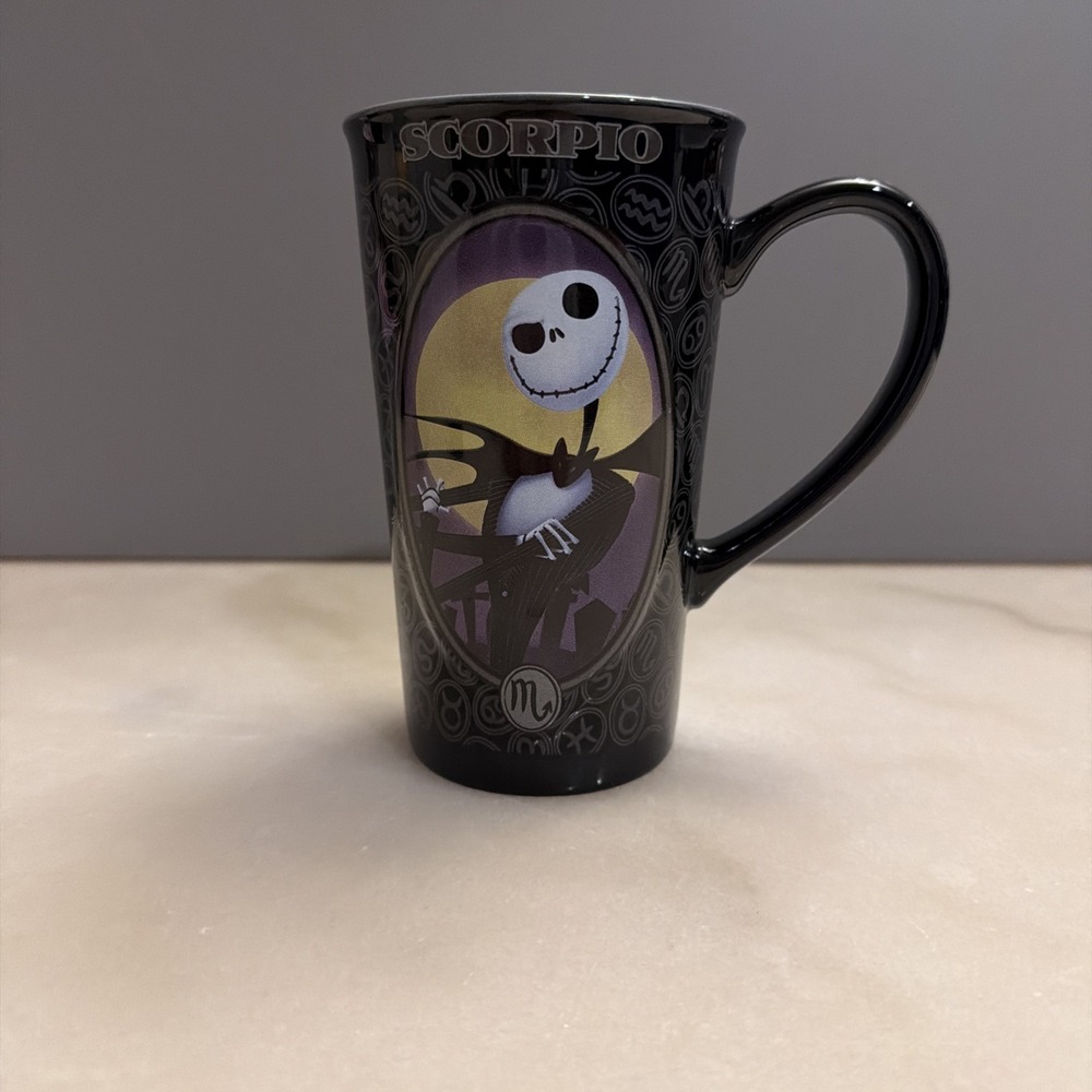 Disney Store Jack Skellington Scorpio 16oz Coffee Mug/Cup Nightmare Before Xmas